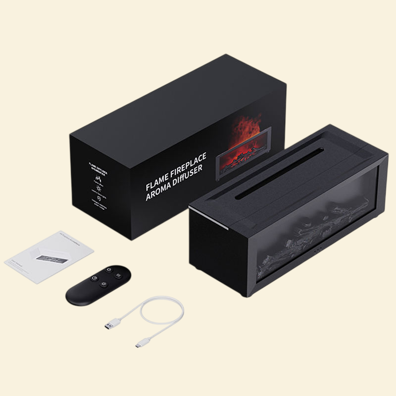 Flame Effect Fireplace Humidifier & Aroma Diffuser